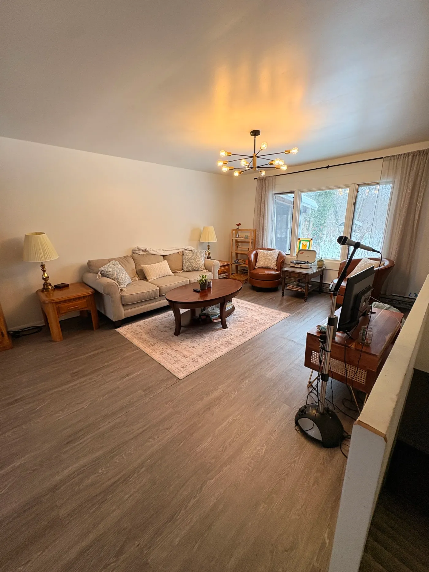Shared living room in an Allendale co-living house